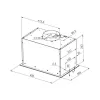 MPM MPM-45-OW-06/W inbouwafzuigkap — 450 mm, 645 m³/h, 3 snelheden, aluminium vetfilter, wit