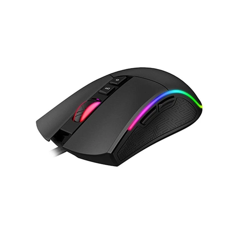 Gamingmuis HAVIT MS1001S V2 optische sensor RGB bedraad zwart-grijs