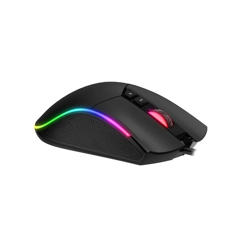 Gamingmuis HAVIT MS1001S V2 optische sensor RGB bedraad zwart-grijs