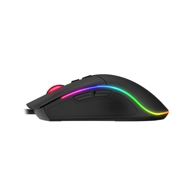 Gamingmuis HAVIT MS1001S V2 optische sensor RGB bedraad zwart-grijs