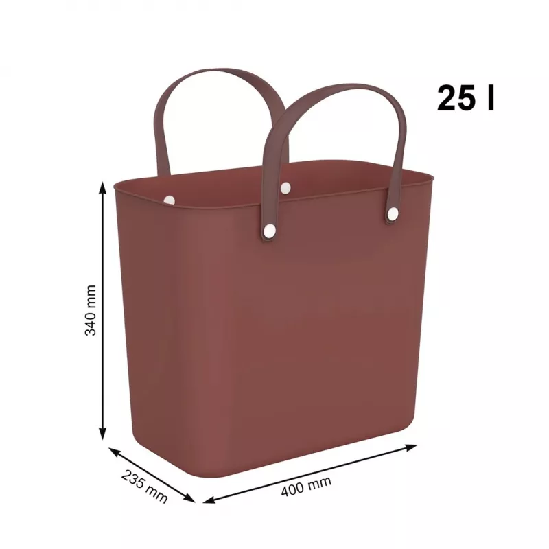 Rotho Multibag Albula Style 25L wasmand, ijzerrood