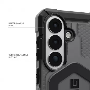 UAG Urban Armor Gear Pathfinder Case met magneetmodule | Samsung Galaxy S26 | ash (grijs transparant)/zwart | 214528113140 (214528113140)