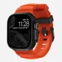 NOMAD Rocky Point bandje voor Apple Watch 46/49 mm, FKM en titanium, Magma/Black Hardware