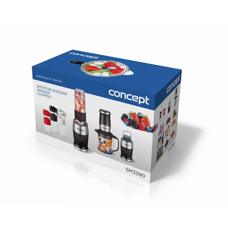 Concept SM3390 staafmixer 1,2 l 700 W zwart, roestvrij staal