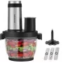 Keukenmachine Concept RM3300 met 2-L glazen kom, zwart, roestvrijstalen behuizing, 220–240 V