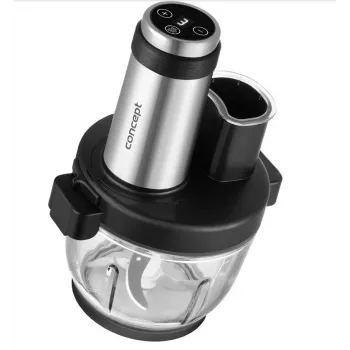 Keukenmachine Concept RM3300 met 2-L glazen kom, zwart, roestvrijstalen behuizing, 220–240 V