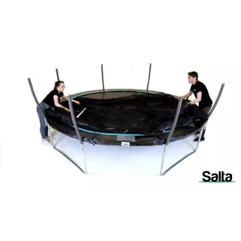 Outdoor-trampoline Salta Cosmos 427 cm — model 5263A, zwart, rond met veiligheidsnet
