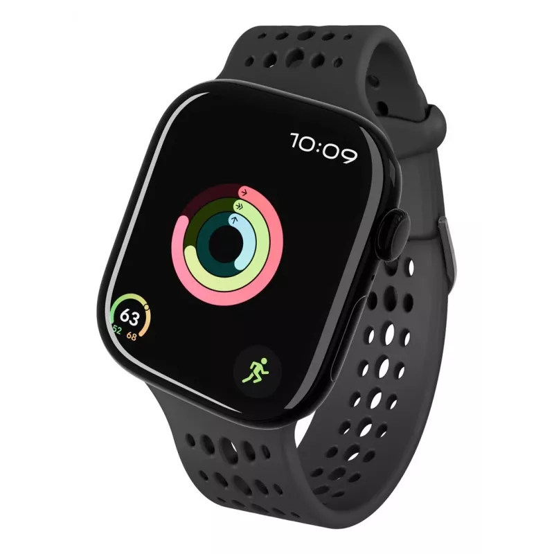 Decoded Silicone Ares O Band - siliconenarmband voor Apple Watch 40/42 mm (zwart)