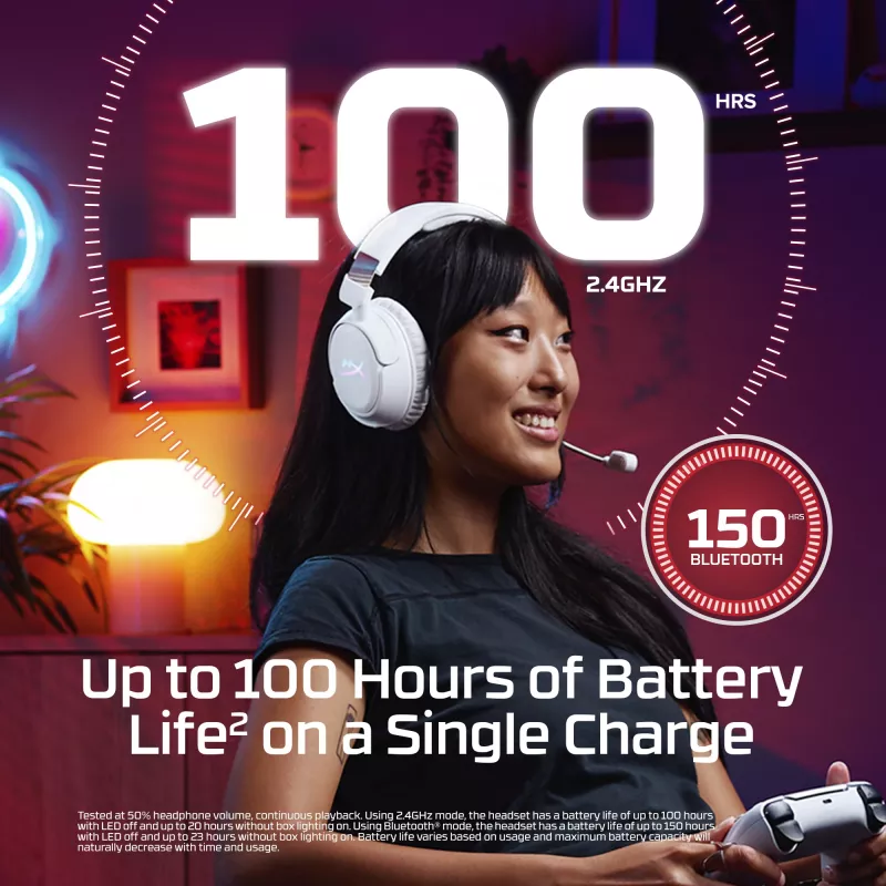 Draadloze gaming-headset HyperX Cloud Flight 2 — omsluitend, zwart