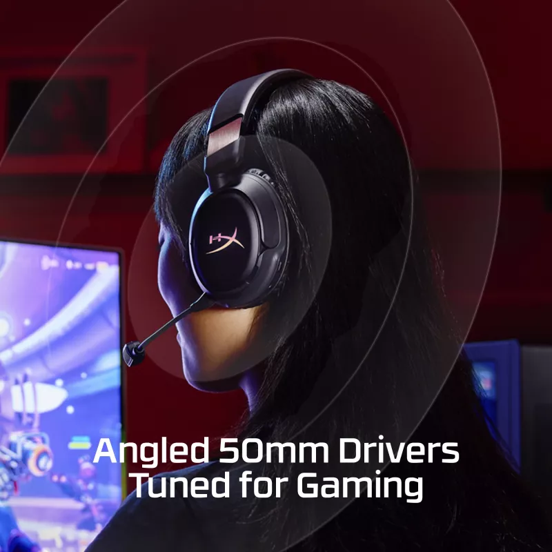 Draadloze gaming-headset HyperX Cloud Flight 2 — omsluitend, zwart