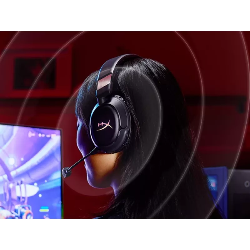 Draadloze gaming-headset HyperX Cloud Flight 2 — omsluitend, zwart
