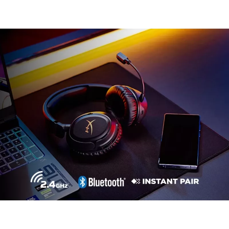 Draadloze gaming-headset HyperX Cloud Flight 2 — omsluitend, zwart
