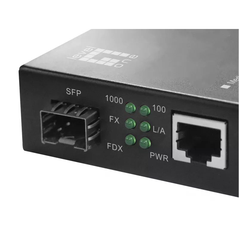 LevelOne RJ45-naar-SFP gigabit-mediaconverter, PoE PSE