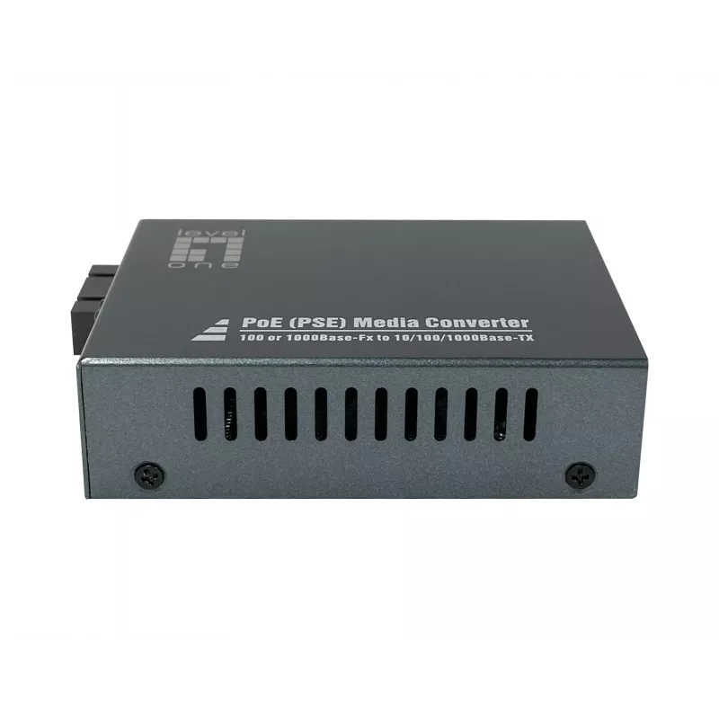 LevelOne RJ45 naar SC gigabit-mediaconverter, PoE PSE, singlemode vezel, 20km
