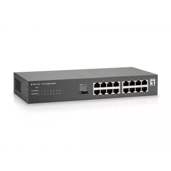 LevelOne 16-poorts gigabit-switch, gigabit Ethernet (10/100/1000), vollduplex, rackmontage