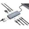 Conceptronic DONN06G 10-in-1 USB 3.2 Gen 1 dockingstation, HDMI, 100 W USB PD, USB-C 5 Gbit/s x 2, USB-A 5 Gbit/s x 3, SD, TF/MicroSD, GbE