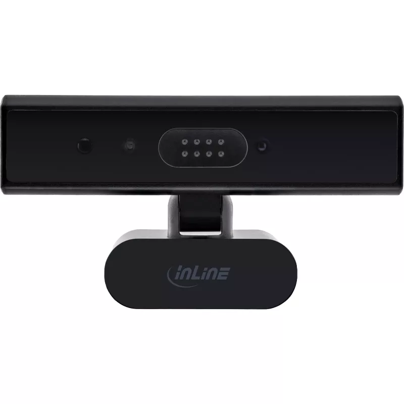InLine 55365 5MP-webcam met USB-C, autofocus, Windows Hello en schuifklepje