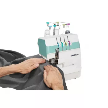 Overlock-naaimachine MEDION MD 19169 — elektrisch, 60 W, 4-standen knoopsgat, free-arm, draaiknop