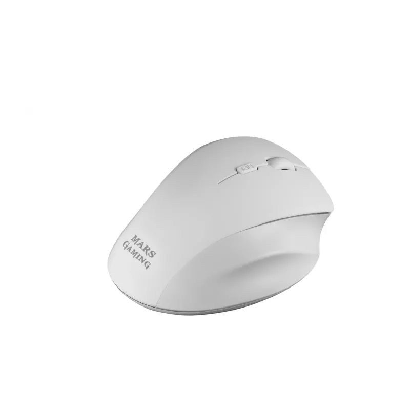 Mars Gaming MMWERGO draadloze muis ergonomisch wit, rechtshandig, mechanisch, RF draadloos, 3200 DPI, wit