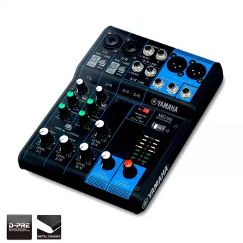 Yamaha MG06 audiomixer 6 kanalen zwart
