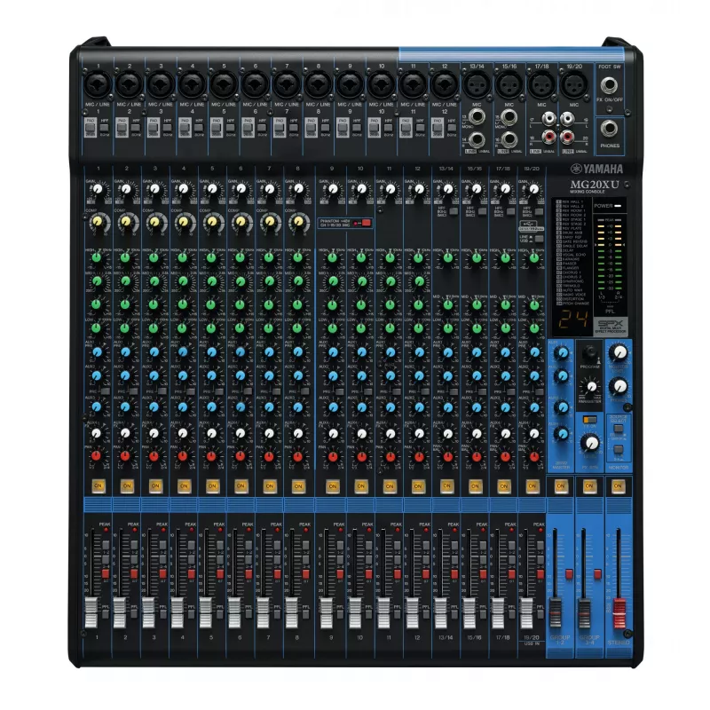 Yamaha MG20XU audiomixer 20 kanalen zwart