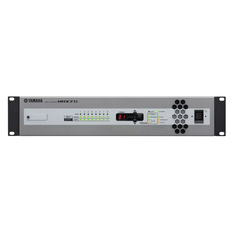 Yamaha MRX7-D AV-processor zwart, zilver ingebouwd LCD-display