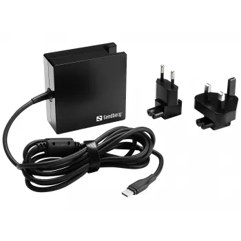 Sandberg USB-C PD AC-oplader 90W EU+UK, binnen, AC, 20,2 V, 4,5 A, 1,8 m, zwart
