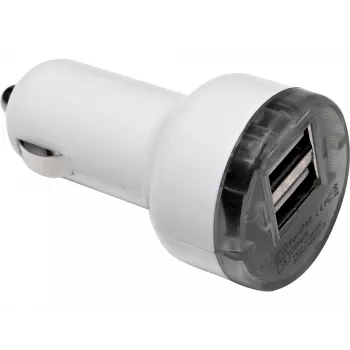 Sandberg auto-oplader Dual 1000+2400mA, auto, sigarettenaansteker, 5 V, wit
