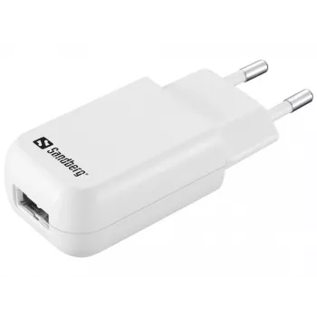 Sandberg mini AC-oplader USB 1A EU, binnen, AC, 5 V, zwart, wit
