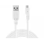 Sandberg MicroUSB sync-/oplaadkabel 3 m, 3 m, USB A, Micro-USB B, USB 2.0, stekker/stekker, wit