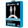 Sandberg MicroUSB omkeerbare kabel 1m, 1 m, USB A, Micro-USB A, zilver, wit