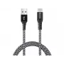 Sandberg Survivor USB-C—USB-A-kabel 1 m, 1 m, USB A, USB C, USB 2.0, zwart, grijs