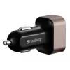 Sandberg autolader 1xQC3.0+1xUSBC 24W, auto, sigarettenaansteker, 12 V, zwart, grijs