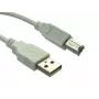 Sandberg USB 2.0 A-B stekker 0,7 m, 0.7 m, USB A, USB B, USB 2.0, stekker/stekker, wit