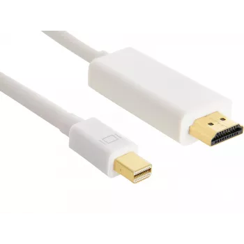 Sandberg kabel MiniDP > HDMI 1,5 m, 1,5 m, Mini DisplayPort, HDMI, stekker, stekker, wit