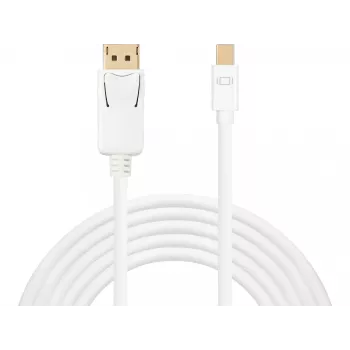 Sandberg DP-MiniDP 1.2 4K M-M 2m, 2 m, DisplayPort, Mini DisplayPort, stekker, stekker, wit
