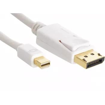 Sandberg DP-MiniDP 1.2 4K M-M 2m, 2 m, DisplayPort, Mini DisplayPort, stekker, stekker, wit
