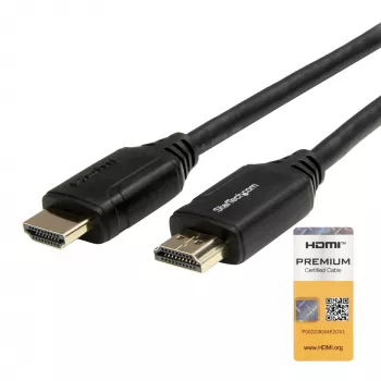StarTech.com 3m HDMI 2.0-kabel, 4K premium gecertificeerde High Speed HDMI-kabel met Ethernet, 4K 60Hz HDR10, UHD HDMI-kabel, M/M gripstekker