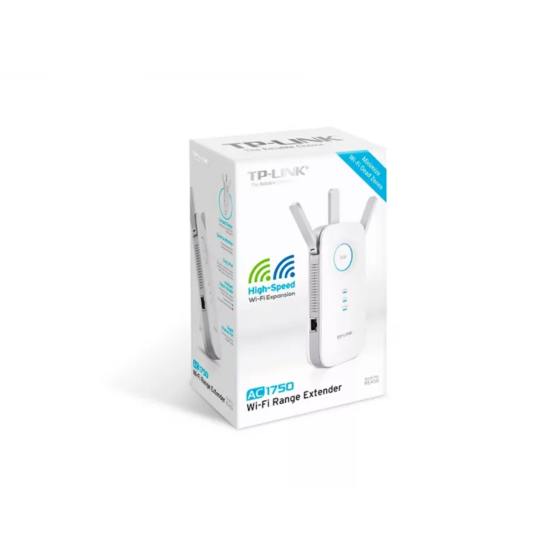 TP-Link RE450 netwerk-extender netwerk-transmitter wit 10, 100, 1000 Mbit/s