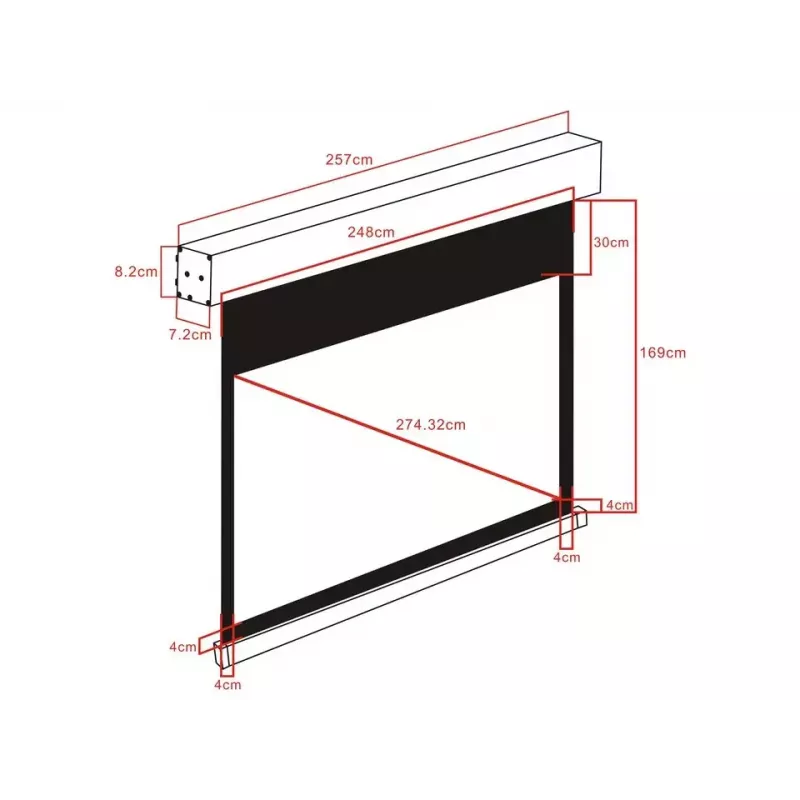 Multibrackets M 16:9 gemotoriseerd projectiescherm 240x135, 108 inch