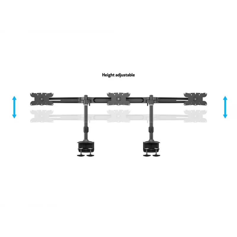 Multibrackets M VESA Desktopmount Triple Desk Clamp 24 inch-32 inch 24 kg