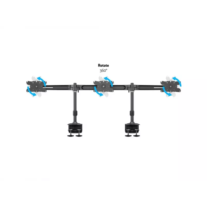 Multibrackets M VESA Desktopmount Triple Desk Clamp 24 inch-32 inch 24 kg