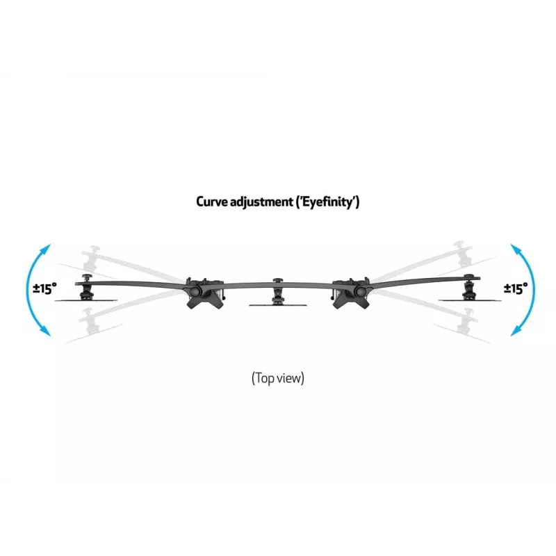 Multibrackets M VESA Desktopmount Triple Desk Clamp 24 inch-32 inch 24 kg