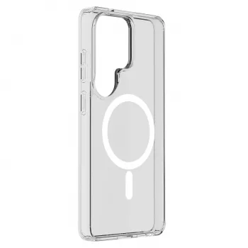 Cellularline Clear Mag - Galaxy S26 Ultra ultra-slijtvaste transparante hoes met rubberen rand, compatibel met het Qi2-ecosysteem en magnetische accessoires, behandeld tegen vergeling.