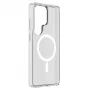 Cellularline Clear Mag - Galaxy S26 Ultra ultra-slijtvaste transparante hoes met rubberen rand, compatibel met het Qi2-ecosysteem en magnetische accessoires, behandeld tegen vergeling.