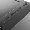 Mars Gaming MCN2 ATX gaming-pc-behuizing met volledig zijvenster, grille, tweekamerontwerp, achterste 12cm-ventilator, zwart