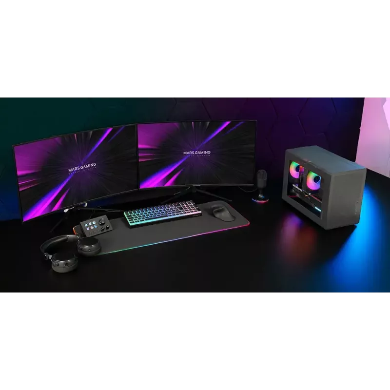 Computerbehuizing Mars Gaming MCXPS mATX ultra-compact zwart