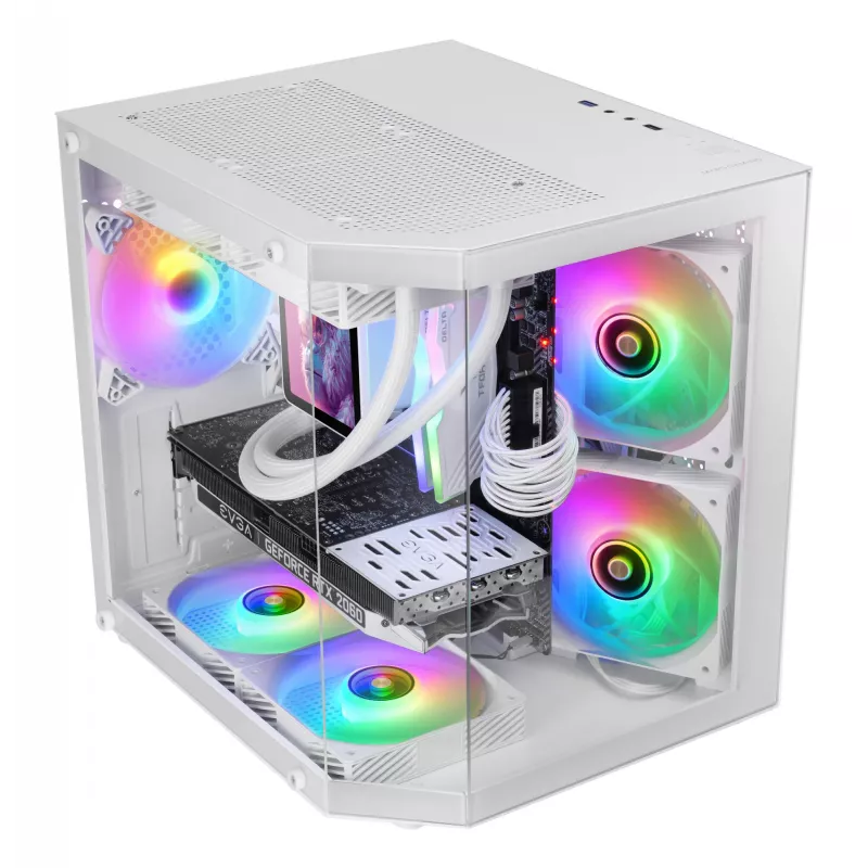 Mars Gaming MC-3TLITEW mini tower wit