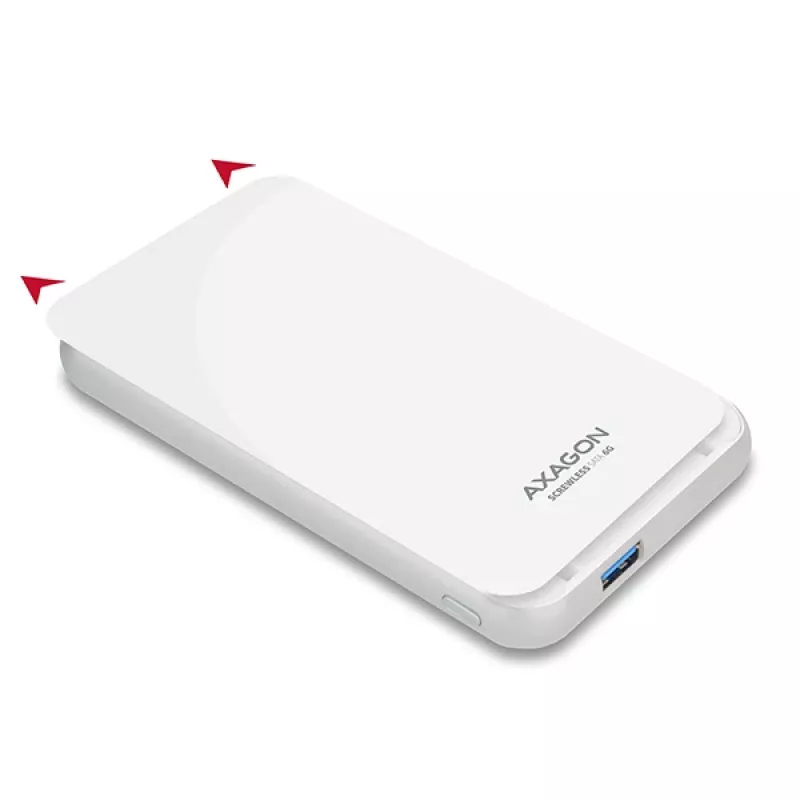 AXAGON EE25-S6 - HDD / SSD-behuizing - 2.5 inch - SATA - Serial ATA II - Serial ATA III - 5 Gbit/s - USB-connectiviteit - wit