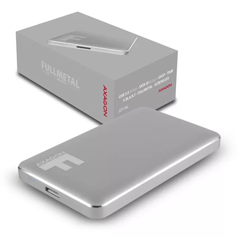 AXAGON EE25-F6G - HDD / SSD-behuizing - 2.5 inch - SATA - Serial ATA II - Serial ATA III - 5 Gbit/s - USB-connectiviteit - grijs